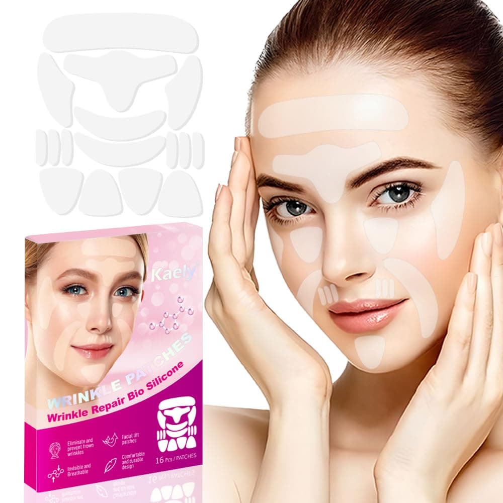 evpct 256Pcs Face Facial Medical Wrinkle Tapes Wrinkle Patches for Face Wrinkles Overnight, Smile Line Patches Face lifting tapes, Faces oil Tape Smoothing Silicone face Forehead Wrinkle Patches