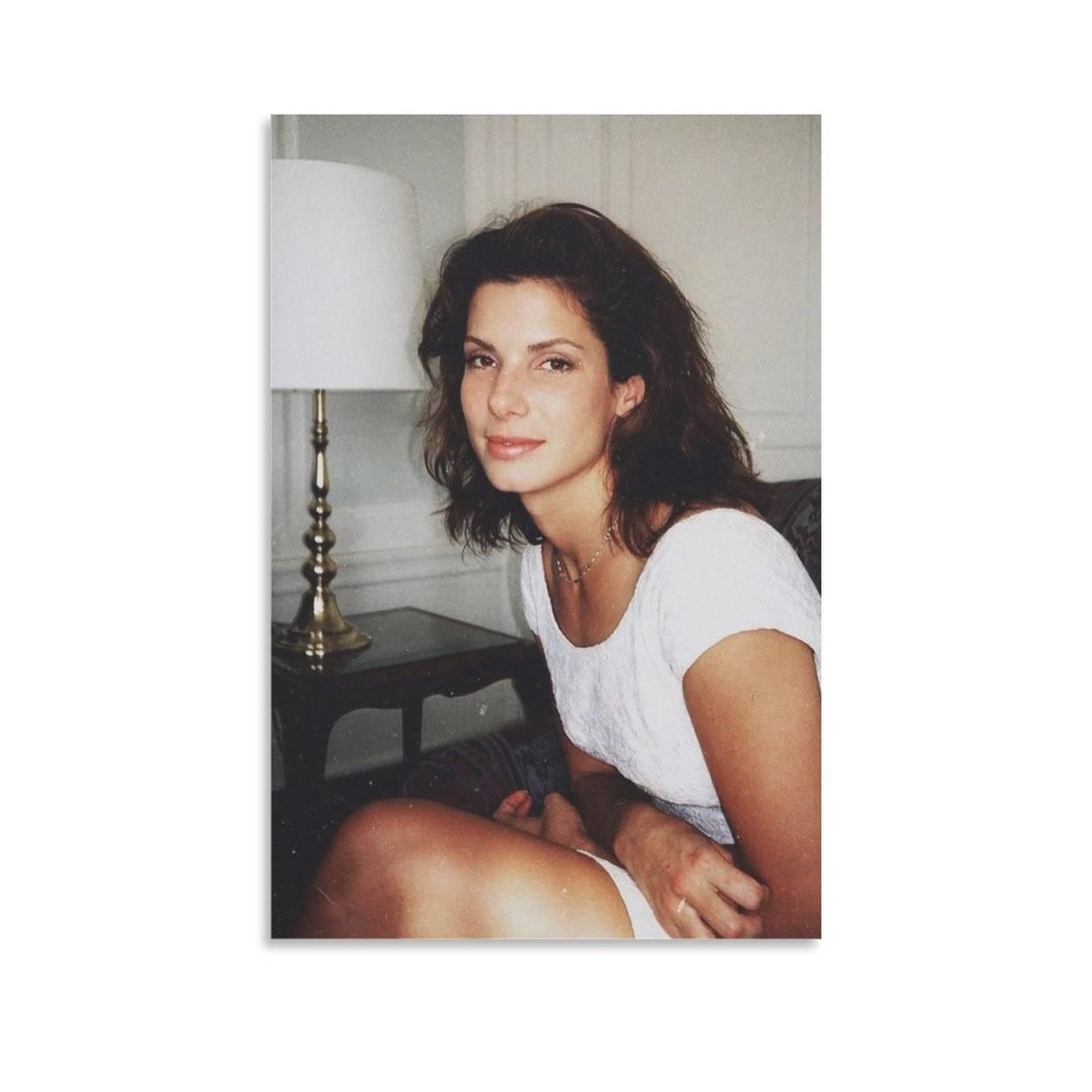 Sandra Star Bullock Art Poster Print Aesthetic Room Wall Decor for Family Bedroom Office Decorative Posters Gift 16x24inch(40x60cm)