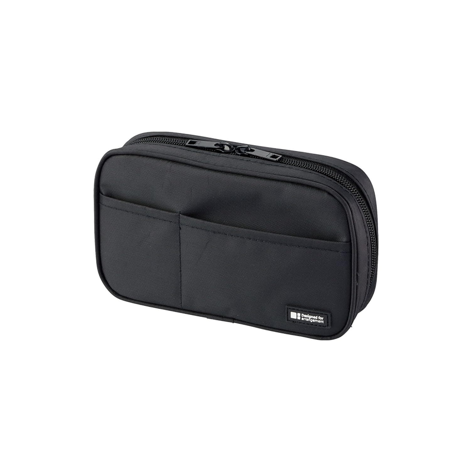 LIHIT LAB Pen Case, Jet Black, 4.7 x 7.9 inches (A7551-124)