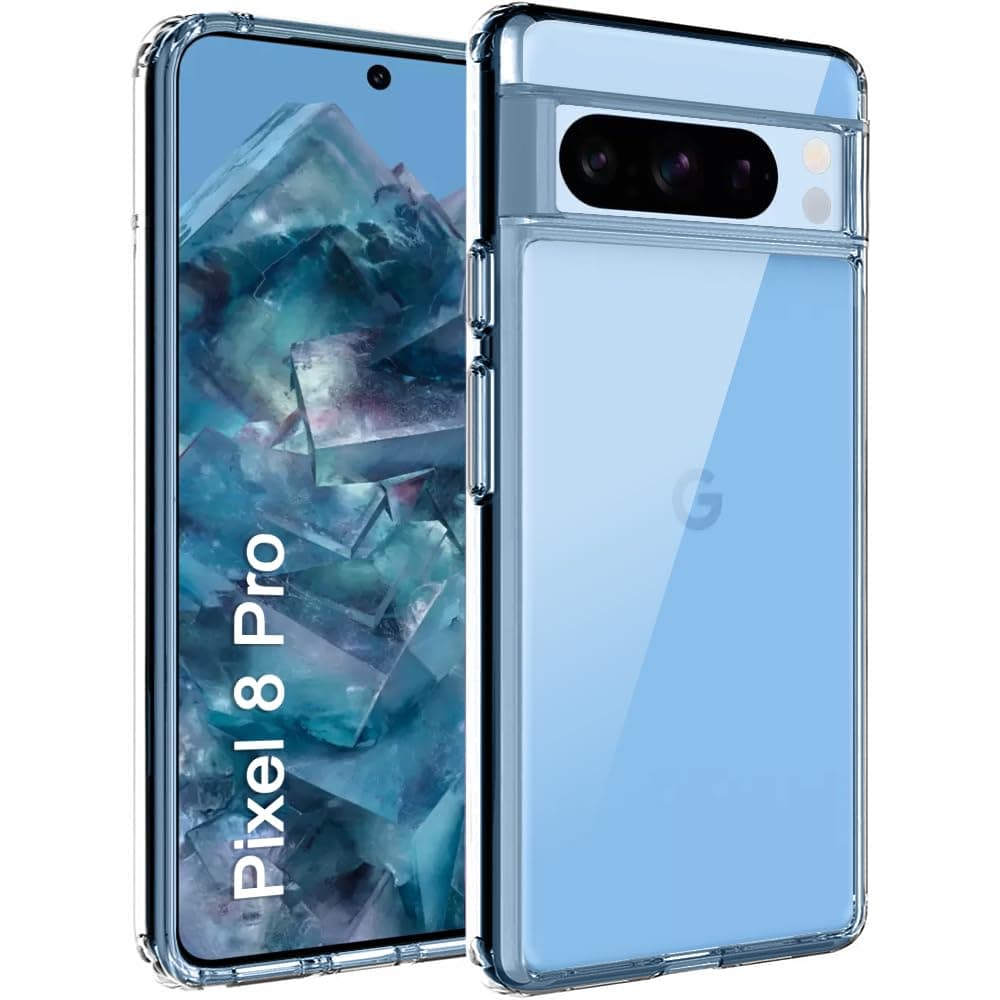 TheGiftKart Ultra-Hybrid Crystal Clear Back Case Cover for Google Pixel 8 Pro | Shockproof Design | Hard Back Cover Case for Google Pixel 8 Pro (PC & TPU, Transparent)