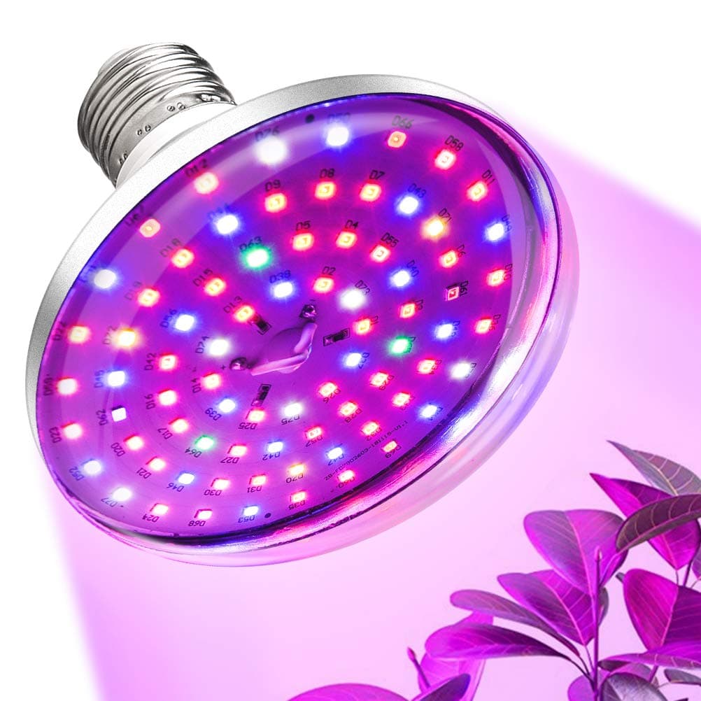 LED Grow Light Bulb, Relassy 100W Grow Light Bulbs for Indoor Plants, Full Spectrum Plant Light Bulbs with E26/ E27 for Houseplant, Garden, Greenhouse, Seeding, Veg, Flowers