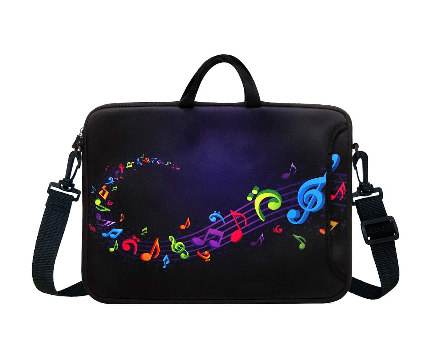 10-Inch Neoprene Laptop Tablet Shoulder Messenger Bag Case Sleeve for 9.7 10 10.1 10.5" Inch Netbook/Ipad Pro/Air (Musical Note)