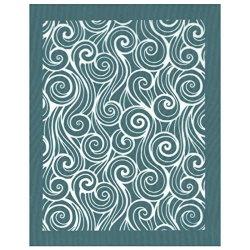DIY Silk Screen Printing Stencil, Ready to Use "Curly Waves" Design, for Fabric, Wood, Ceramic, T-Shirts, and More!