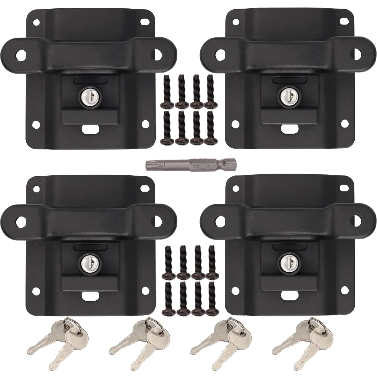 Tie Down Anchors Cleats Bed Compatible with 2015-2025 F150 F250 F350 Box Link Tie Downs with Tie Down Plates Brackets