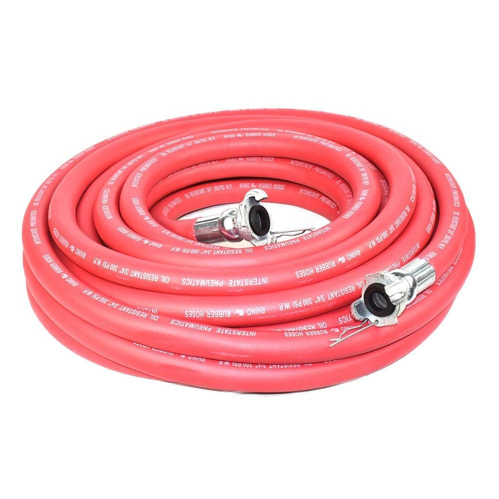 Interstate PneumaticsHJ19-050E Jack Hammer Red Rubber Hose 3/4 Inch x 50 Feet 300 PSI