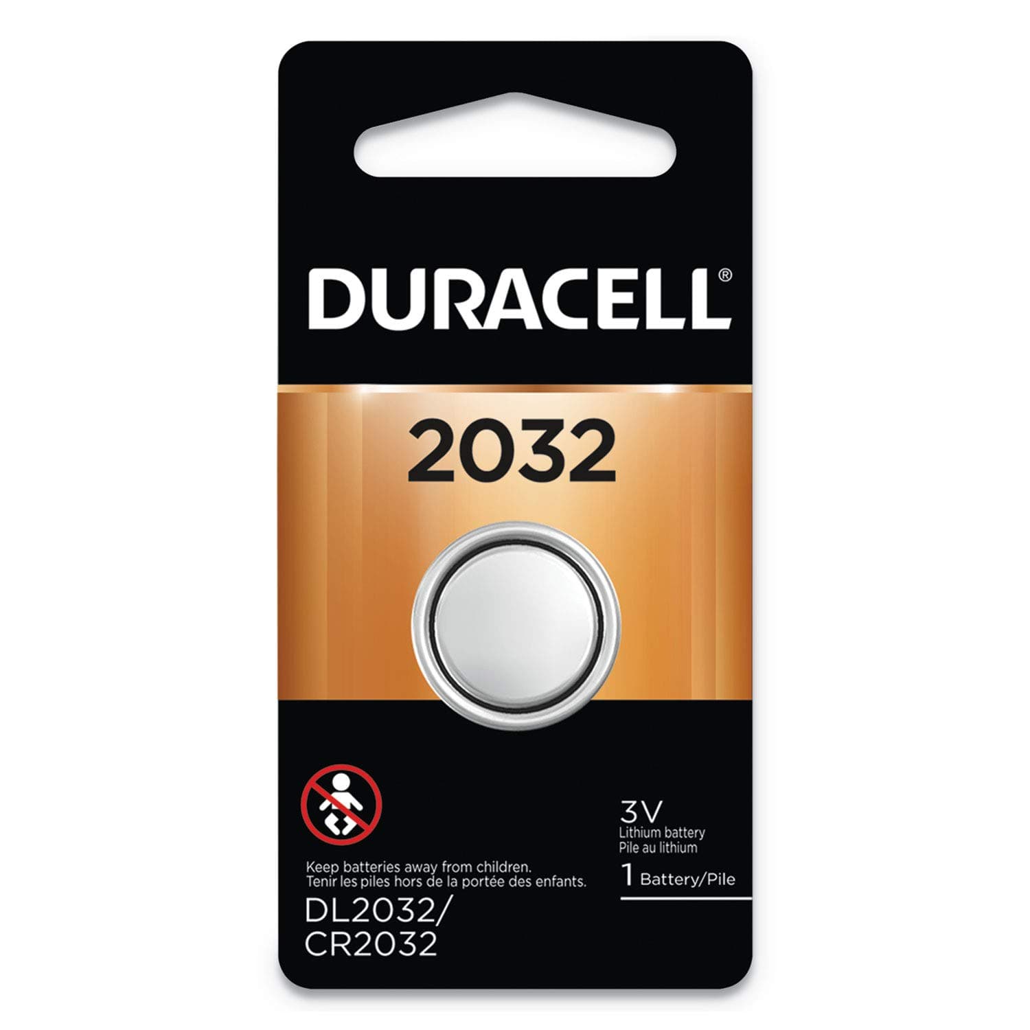 DL2032BPK Button Cell Lithium Electronics Battery, 2032, 3V, 6/Box