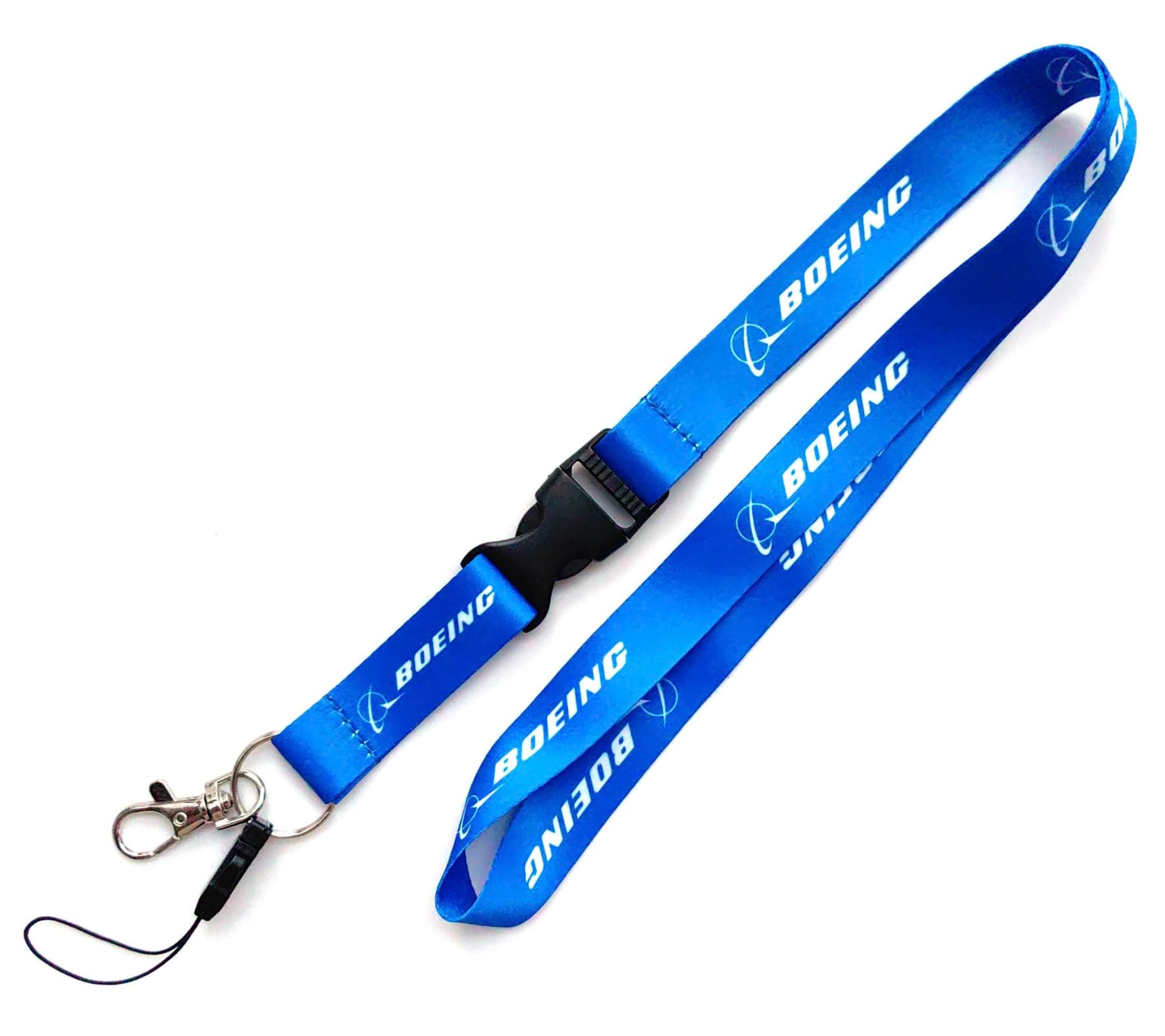 Pinstant Boeing Aerospace Aviation Aircraft Design Manufacturer Air Airplane Defense Model Airline Flight Detachable 20.2" Neck Lanyard Keychain Holder ID Badge Mobile Phone Pin Strap