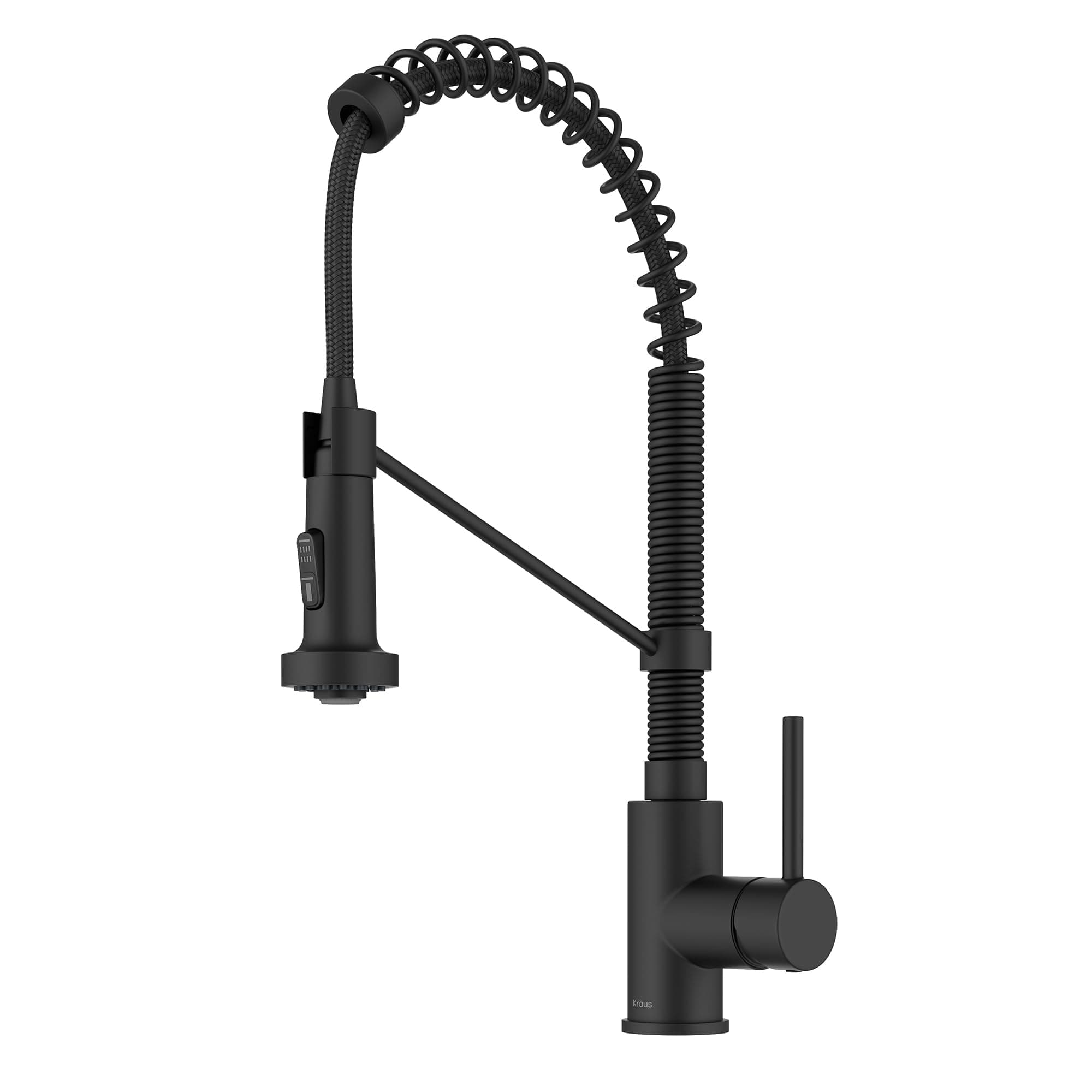 KPF-1610MB Bolden 18-Inch Commercial Kitchen Faucet with Dual Function Pull-Down Sprayhead in Matte Black Finish, 18 Inch