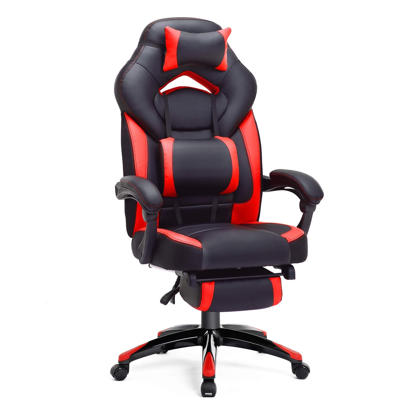 SONGMICS Executive Office Chair, Ergonomic, Black, Red OBG77BR