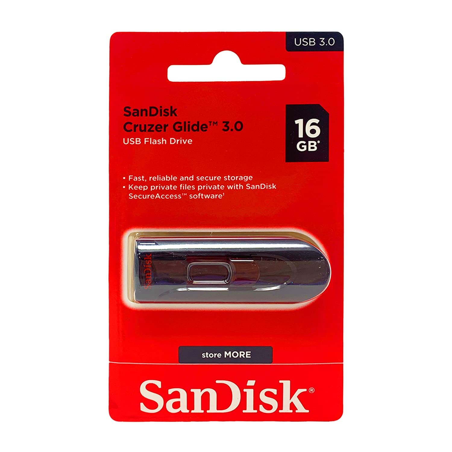 SanDisk Cruzer Glide 3.0 USB Flash Drive 16 Gb - SDCZ600-016G-G35, Black