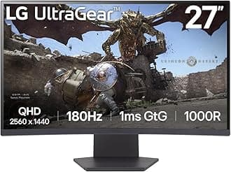 27GS60QC-B Monitor PC 27" [27] 2560 x 1440 Pixel Quad HD LCD Nero (VA 27IN 2560 X 1440 16:09 1MS - HDMI X2 DISPLAYPORT HEADPHONE)