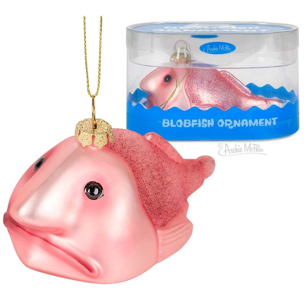 Accoutrements Archie McPhee Blobfish Blown Glass Christmas Ornament!