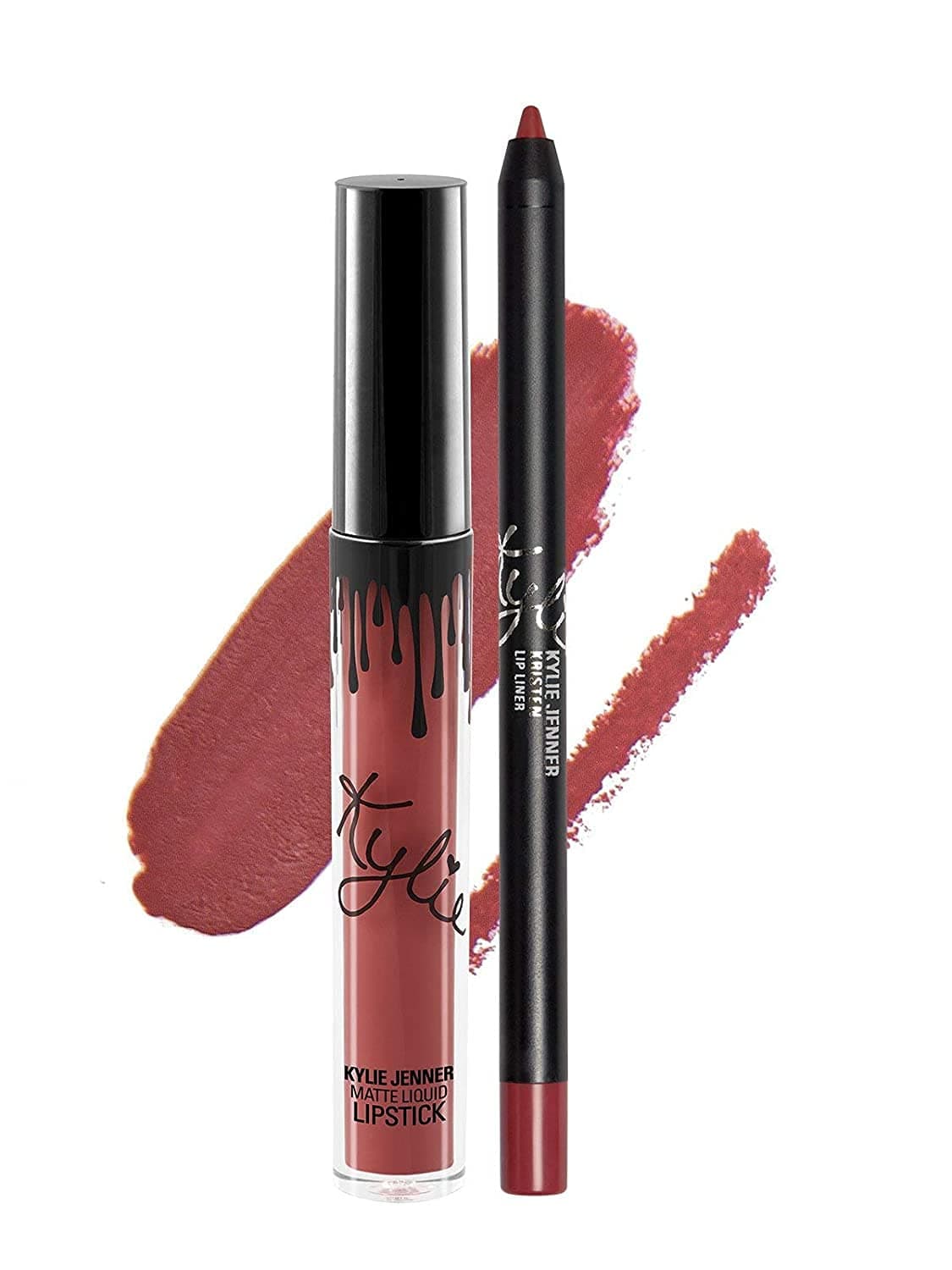 New Female Kylie Jenner Cosmetics Long Lasting Lipstick Lip Gloss Liquid Matte Lip Liner Makeup (Kristen)