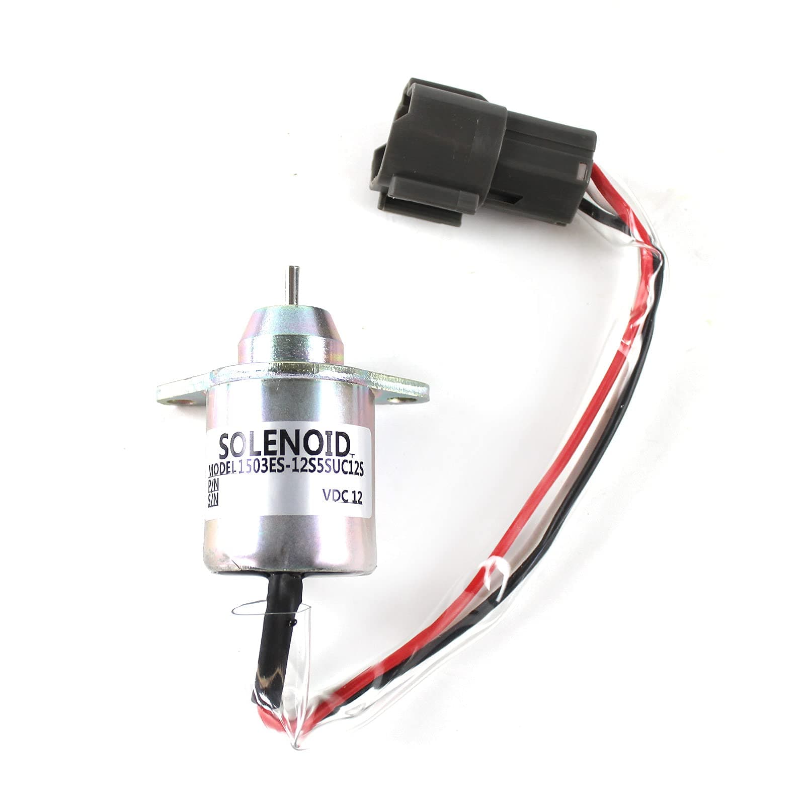 PANGOLIN 1503ES-12S5SUC12S 119233-77932 Stop Solenoid 119233-77931 M810324 425-35925 DC12V Fuel Shutdown Solenoid Cut Off Solenoid for Yanmar Excavator Engine Aftermarket Parts