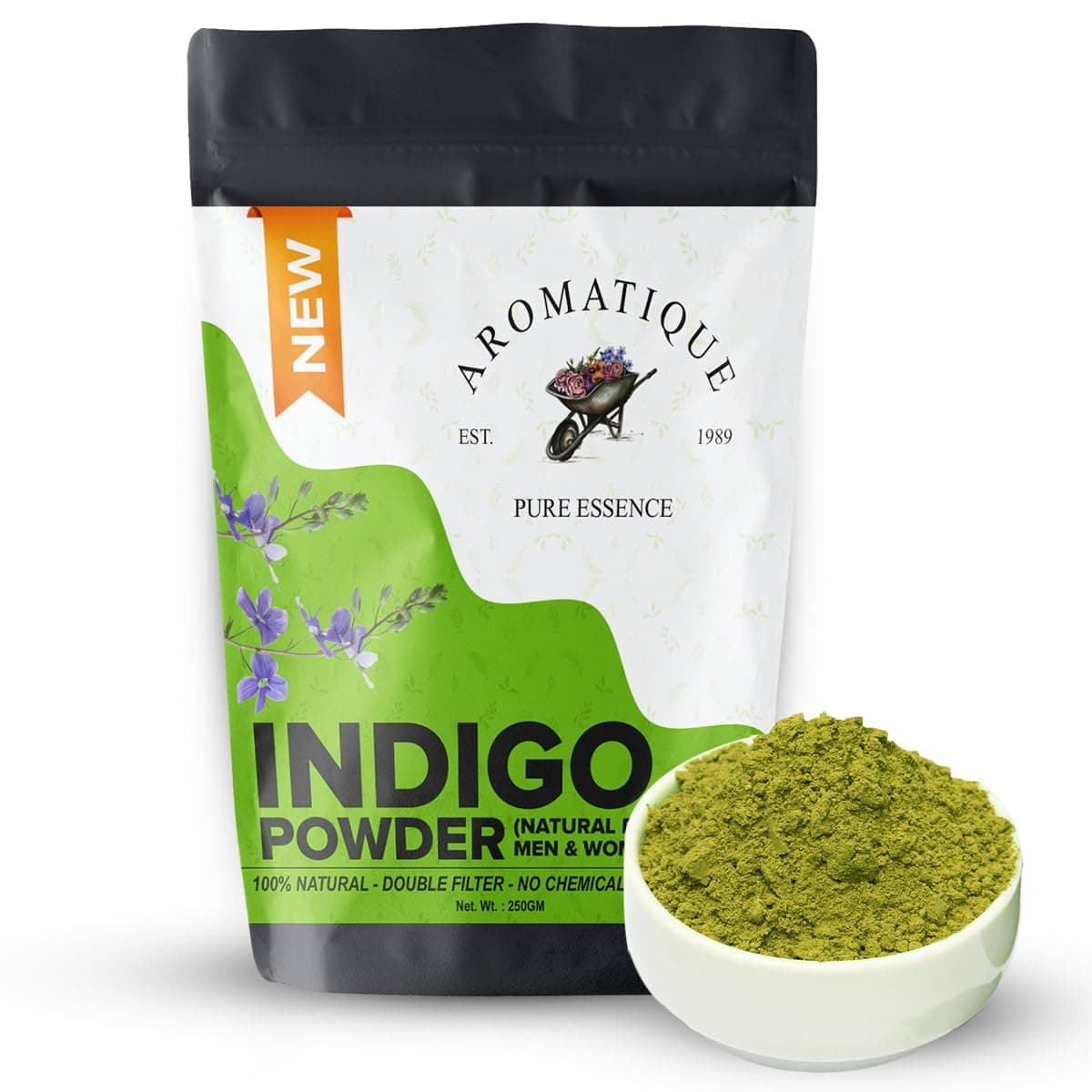 Indigo Powder For Hair Black,Natural Hair & Beard Dye, Herbal Indigo Powder for Natural Hair Coloring, Protects hair from Damage (250, Grams)