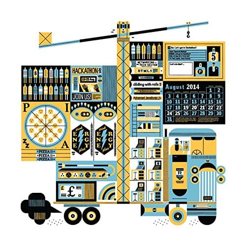 Hackathon Host DIY Computing and Coding 17" Square Art Print