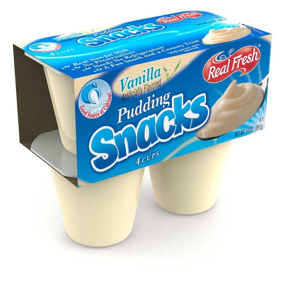 Real Fresh Vanilla Pudding, 3.5 Ounce -- 48 per case.