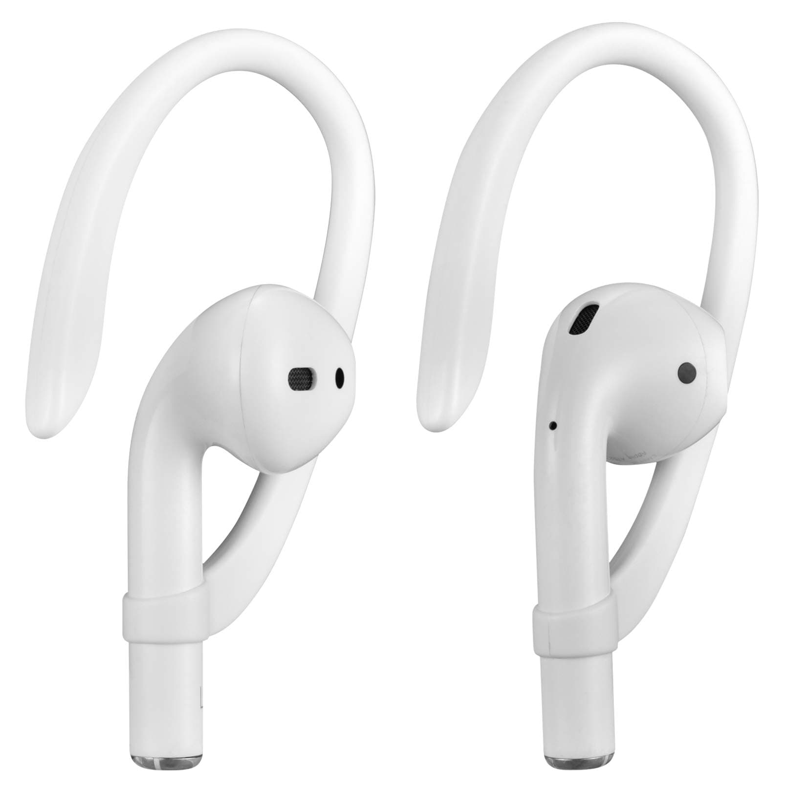 AirPods Ear Hooks Compatible with Apple AirPods 1, 2, 3, 4, Pro, Pro 2, ICARERSPACE Anti-Slip Sports Ear Hooks for AirPods 1, 2, 3, 4, Pro, Pro 2 - White
