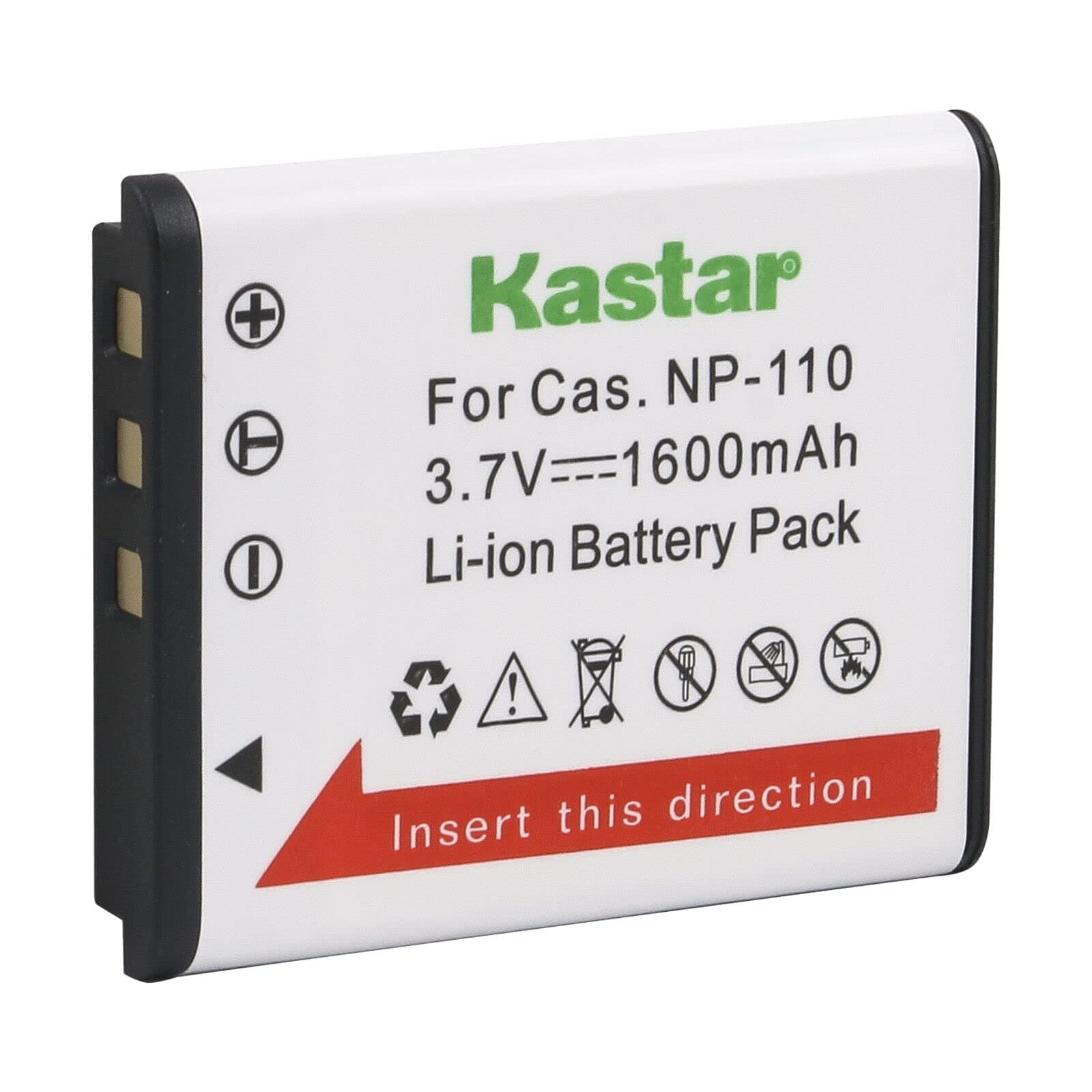 Kastar 1-Pack Battery Replacement for Casio NP-110 NP-160 Battery, Casio Exilim EX-FC200S, Exilim EX-Z2000, Exilim EX-Z2200, Exilim EX-Z2300, Exilim EX-Z3000, Exilim EX-ZR10, Exilim EX-ZR15 Camera