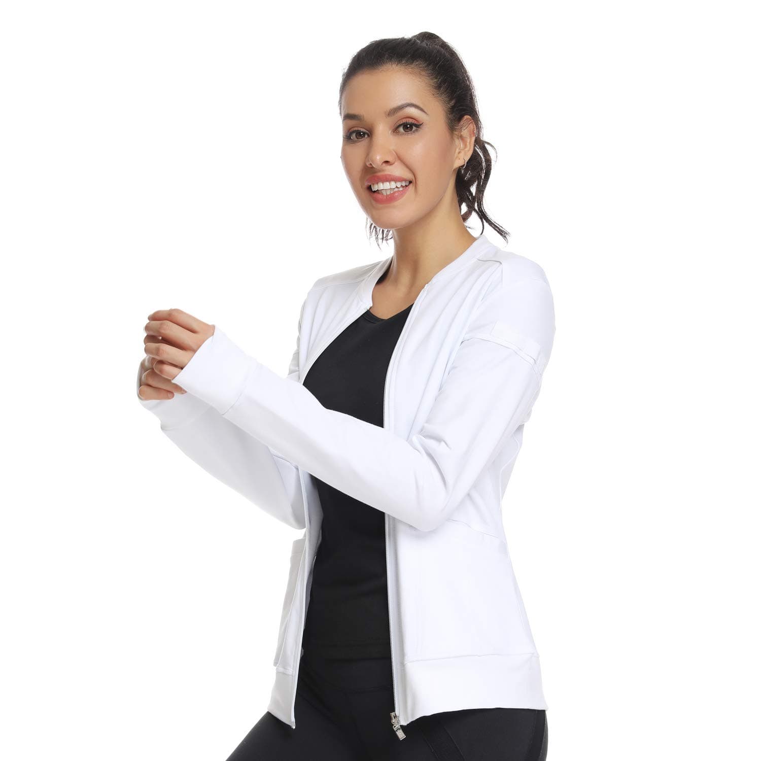 JEYONGWomen's Zip Front Warm-Up Jacket