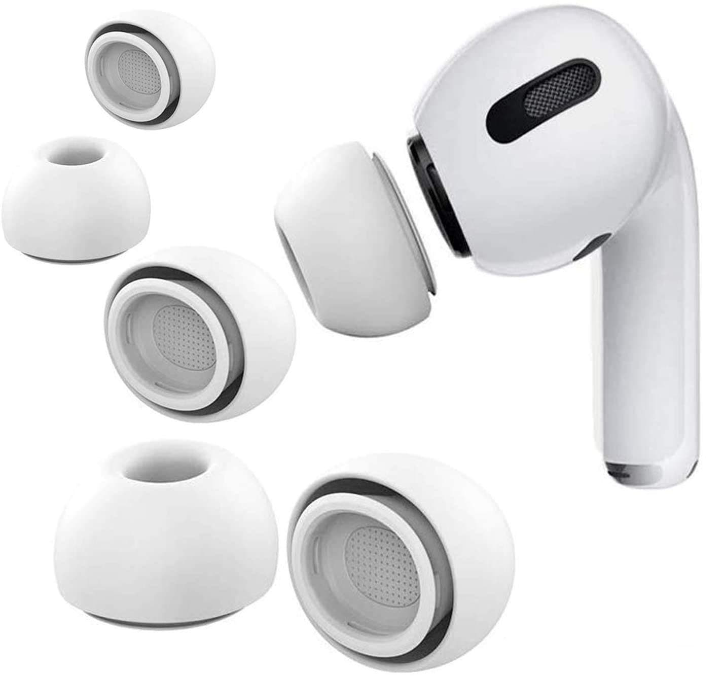 Airpod Pro Replacement Tips Covers for Apple Airpods 3 - Small, Medium and Large (White)