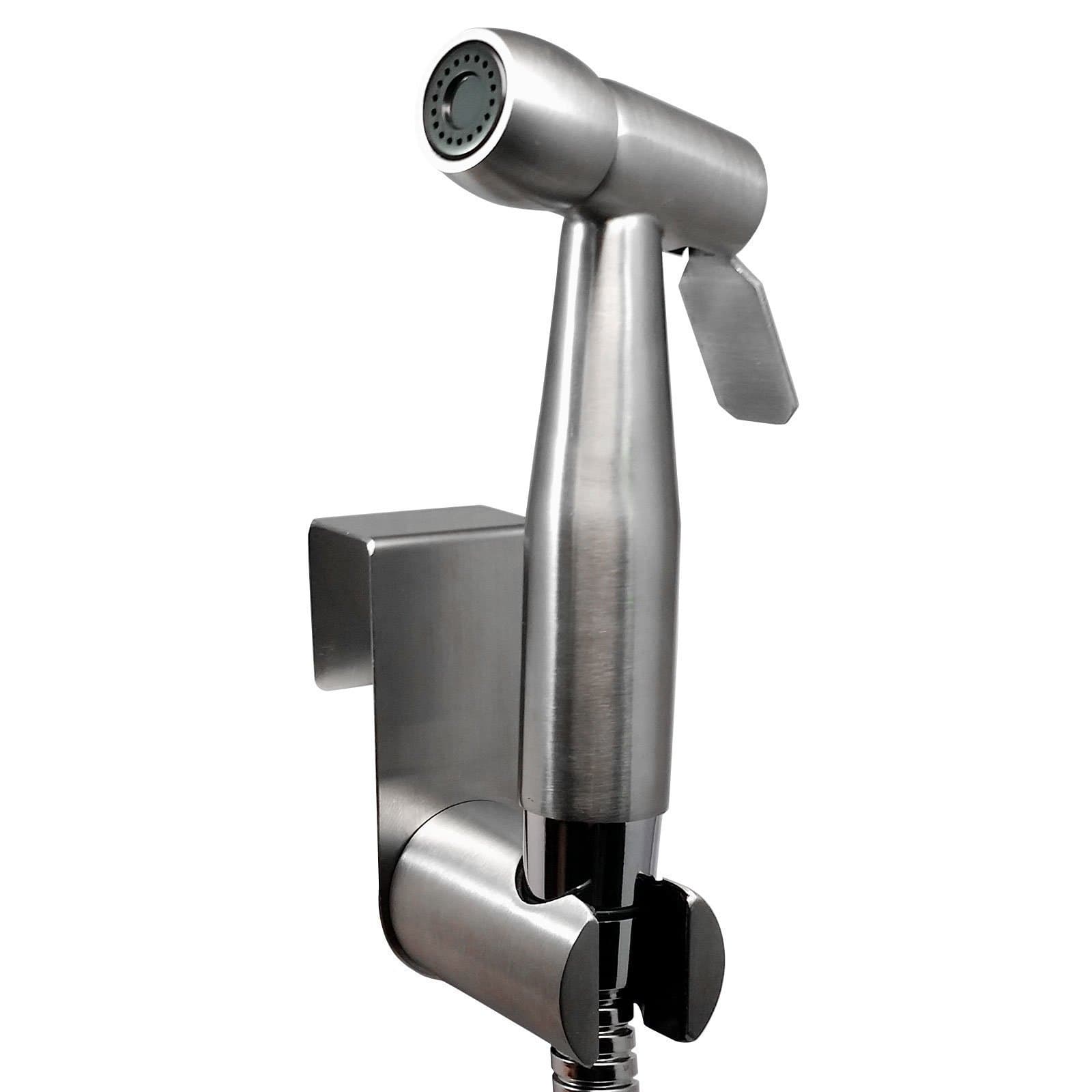 Toilet Sprayer for Cloth Diapers & Bidet | Premium Quality Stainless Steel Handheld Cloth Diaper Sprayer, Bidet Sprayer, Washer | Proportional Pressure Control, Internally Braided Hose