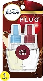 Febreze Plug In Air Freshener, Odor-Fighting Scented Oil Refill, Baked Cinnamon Apples, 1 Refill