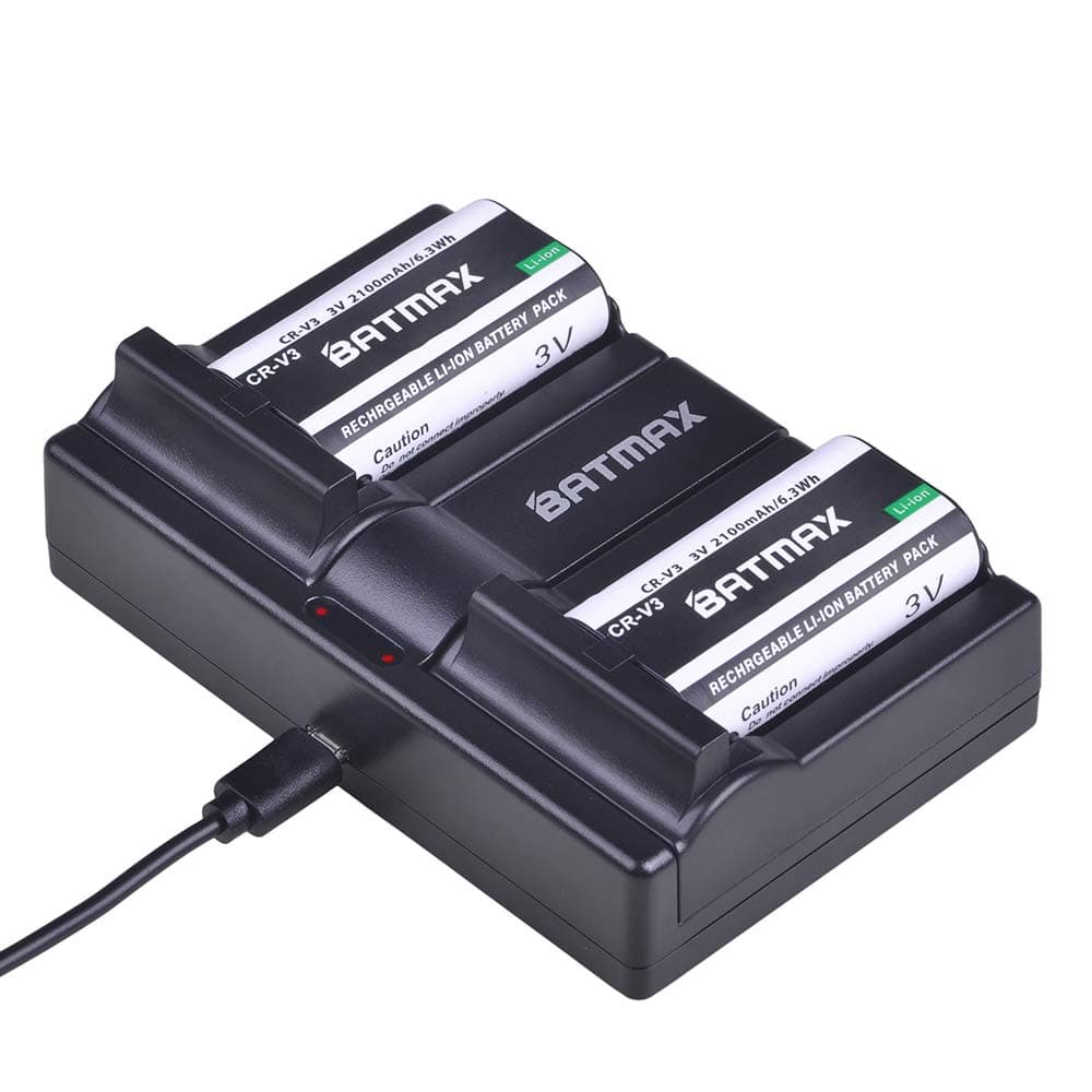 2Pcs CR-V3 Battery + Dual USB Charger for Olympus C3000 C3040 C-40Z 2100UZ 3030 3040Z 4000 5050 740 750 730 4040 3020 D390 D510 Camera 50 C-5050Z C-700 D510 Cameras
