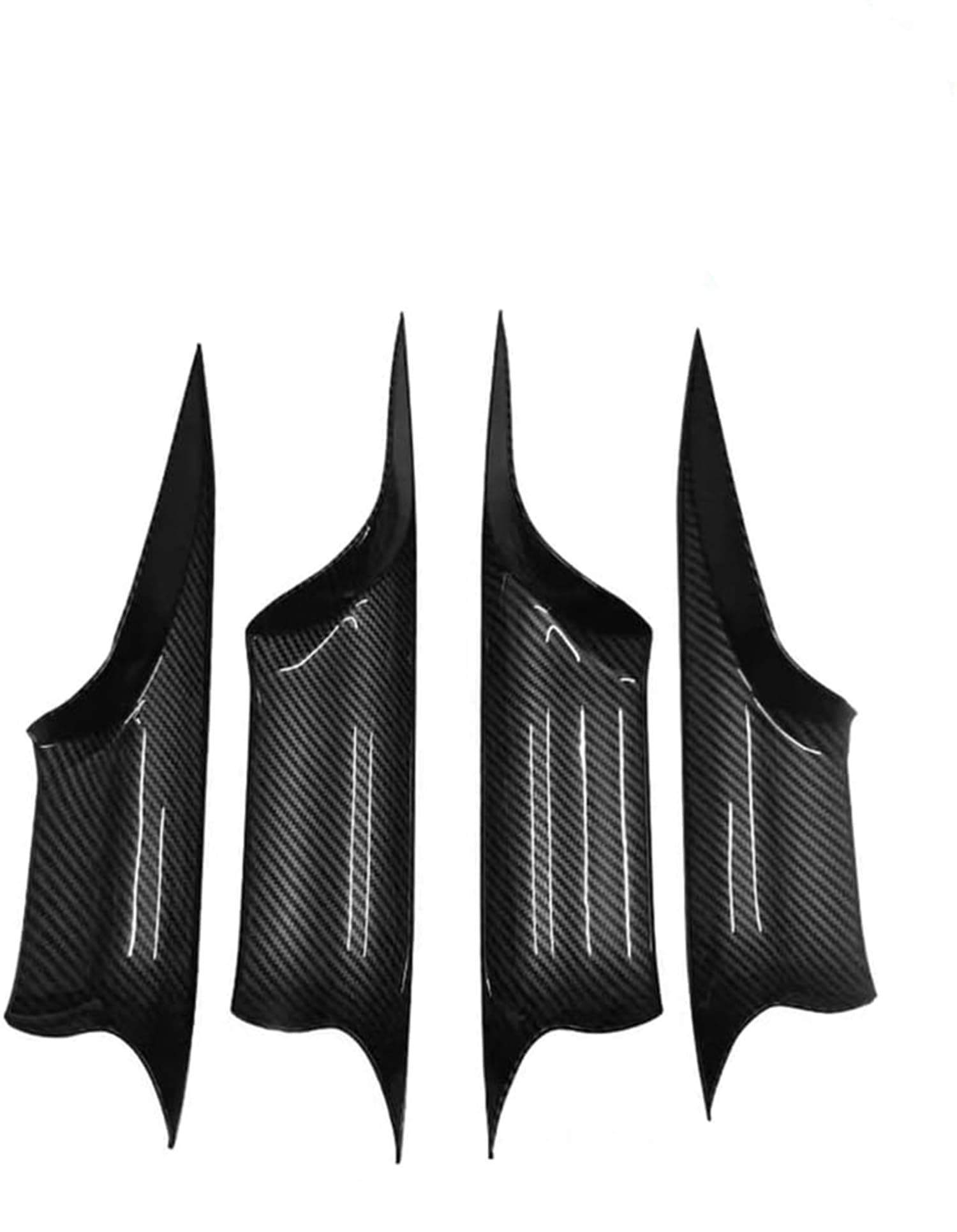 Door Pull Handle trim cover Replacement for BMW 7 Series 730i 740i 750i 760i F01 2008-2014 Grab Handle Covers Trim 51419115501 51419115502 51429151212 Protective Decorate Cover 4pcs (carbon fiber)