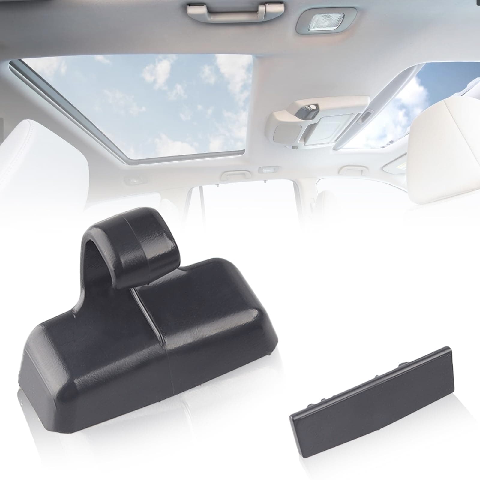 Rear Door Sun Shade Hook Clip with Cover Kit Compatible with Honda Pilot 2016-2022 Passport 2019-2021 Replace Window SunShade Hook Clip