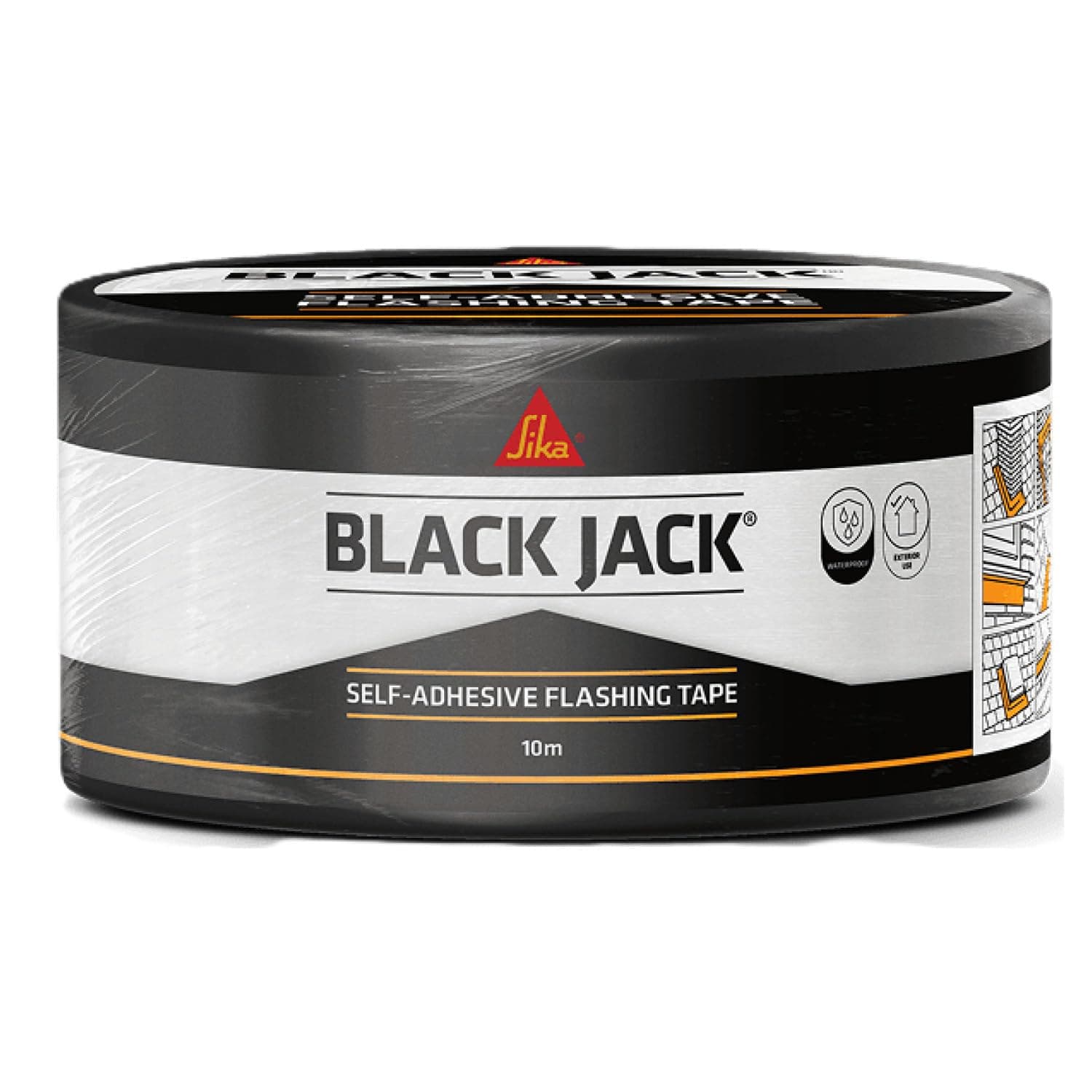 Sika Everbuild Black Jack Strong Self Adhesive Flashing Tape – Natural Lead-Look Finish – 75mm x 10m