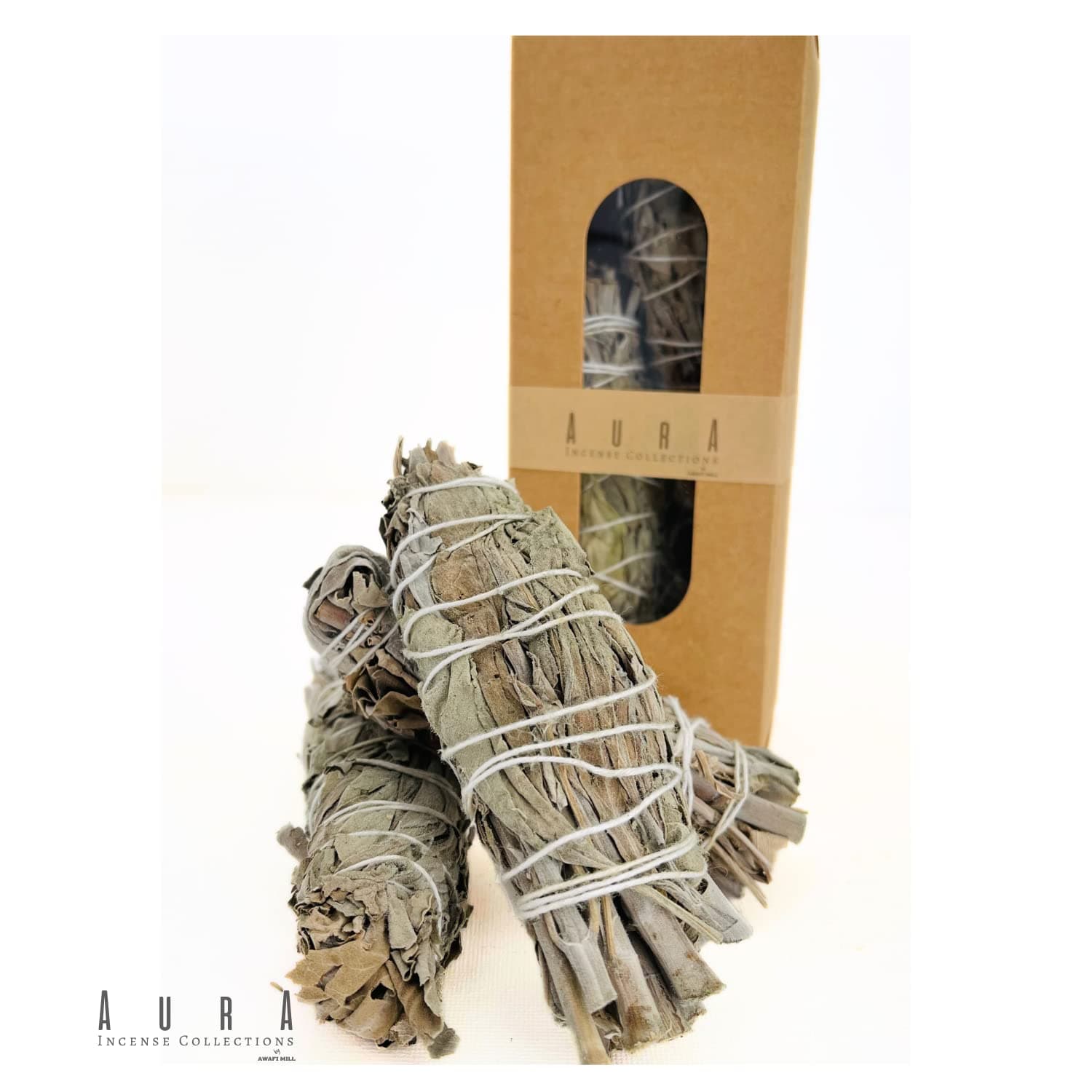 AWAFI MILLWhite Sage Smudge Sticks for Home Cleansing, Incense, Healing, Meditation, and Rituals (10cm) - Purify Your Space (pack of 5 stick)