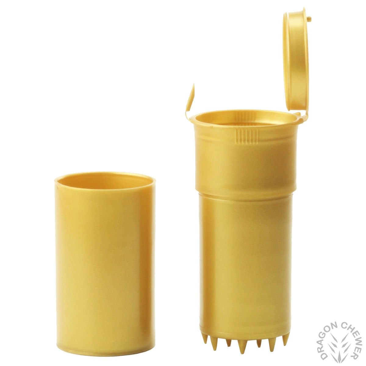 ShredTainer Pop Top Storage Container w/ Built-In Grinder - Child Resistant (Gold)