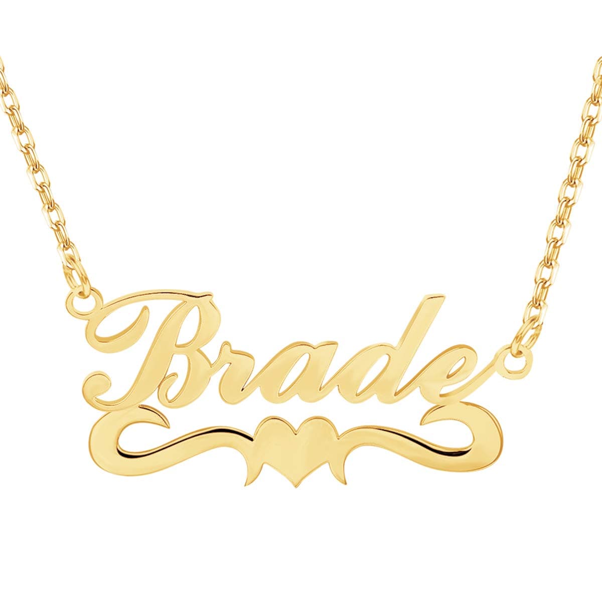 EVER2000 Custom Name Necklace, 18K Gold Plated Nameplate Personalized Jewelry Gift for Women