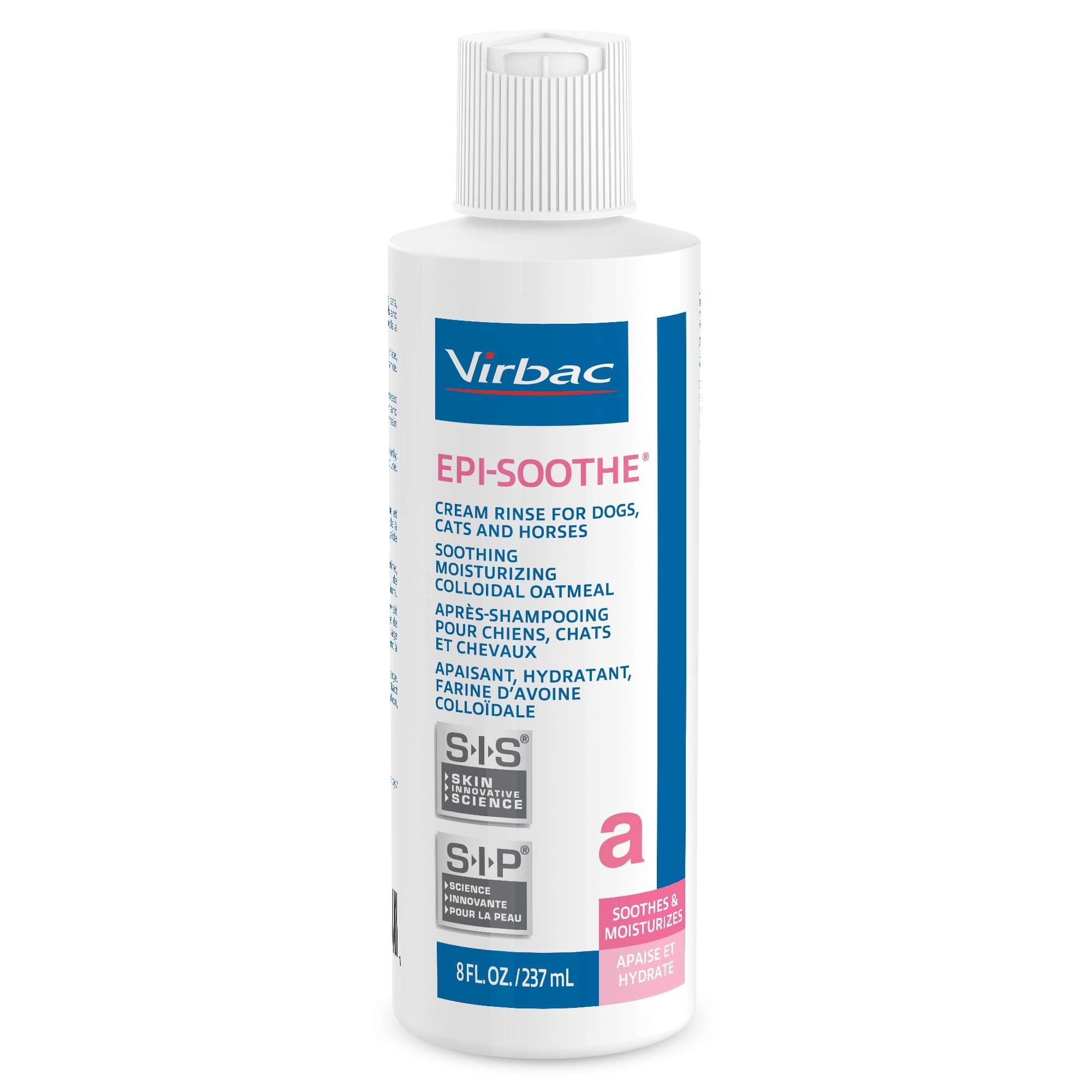 Virbac Epi-Soothe Cream Rinse Pet Conditioner For Dogs, Cats & Horses (8 oz) - For Dry or Sensitive Skin