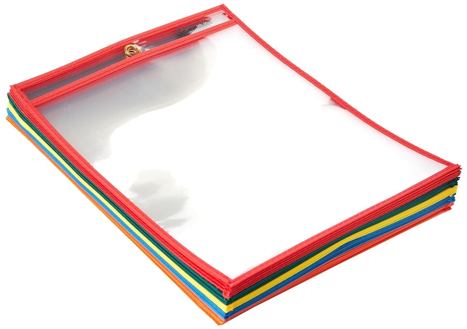Heavy Duty Dry Erase Ticket Holder Pockets, 21.6 cm X 28 cm, Pack of 25, Multicolor