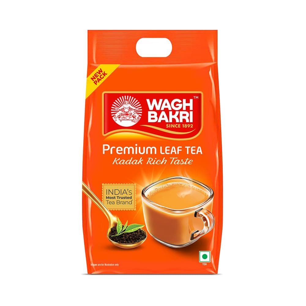 Wagh Bakri Strong & Refreshing Premium Indian Leaf Tea Direct from India 1 Kg. (1 Kg)