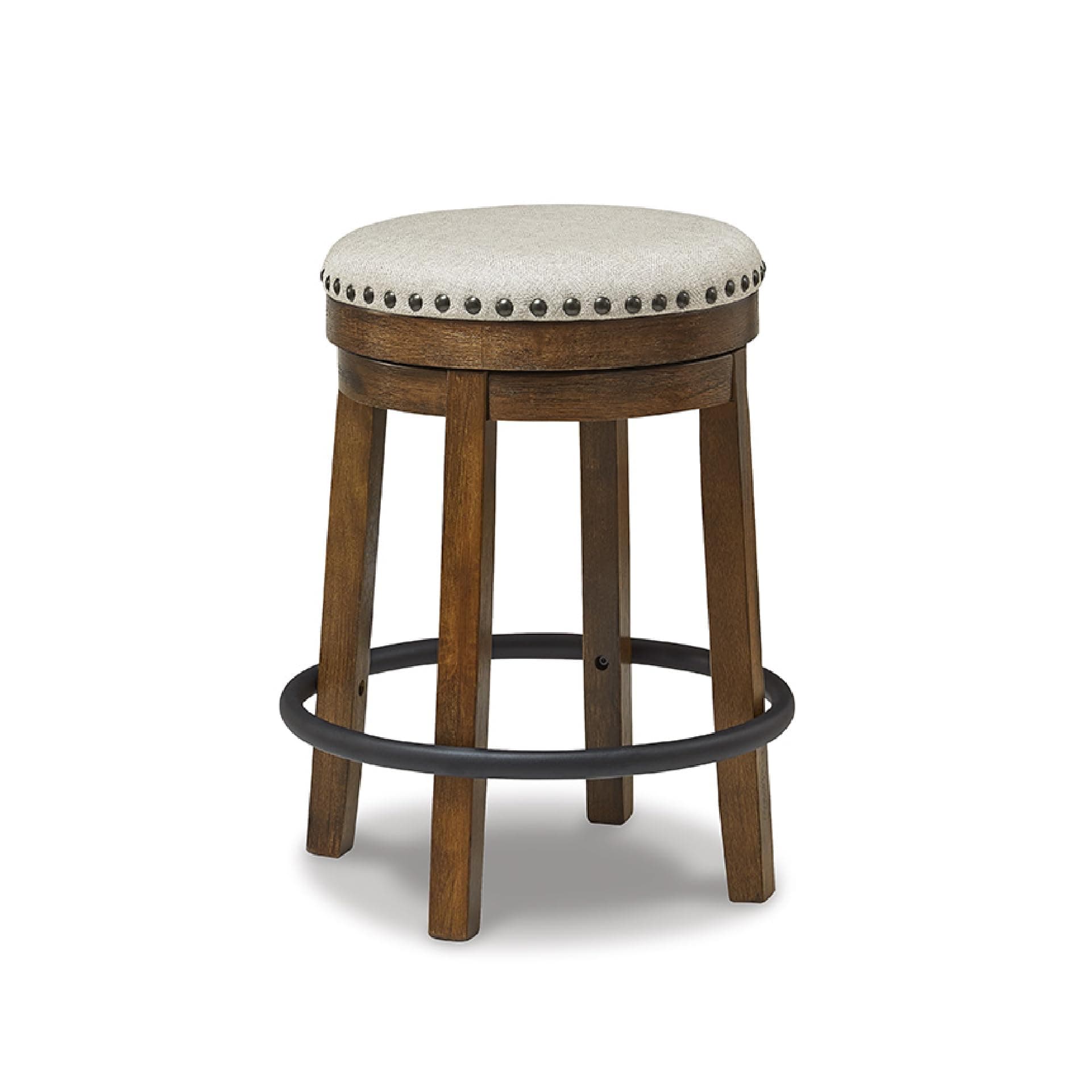 Furniture Valebeck UPH Swivel Stool (1/CN), Brown/Black