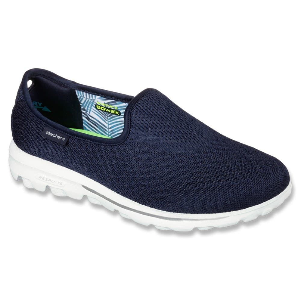 Skechers Go Walk Blend Womens Slip On Sneakers Navy 7.5