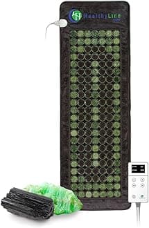 HL HEALTHYLINE - Far Infrared Jade Heating Mat - 72inL x 24inW (Light and Firm) - Easy to Roll-up - Negative Ions