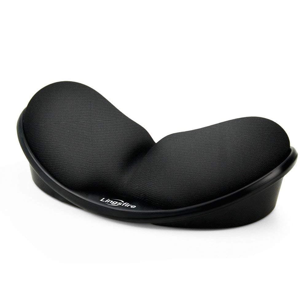 LINGSFIRE Memory Foam Mouse Wrist Rest Keyboard Wrist Rest Pad Anti-Skid Mousepad Support Wrist Rest Mat for Office Computer Laptop Mac- Durable Comfortable Lightweight Easy Typing(5.1 * 2.8" Black)