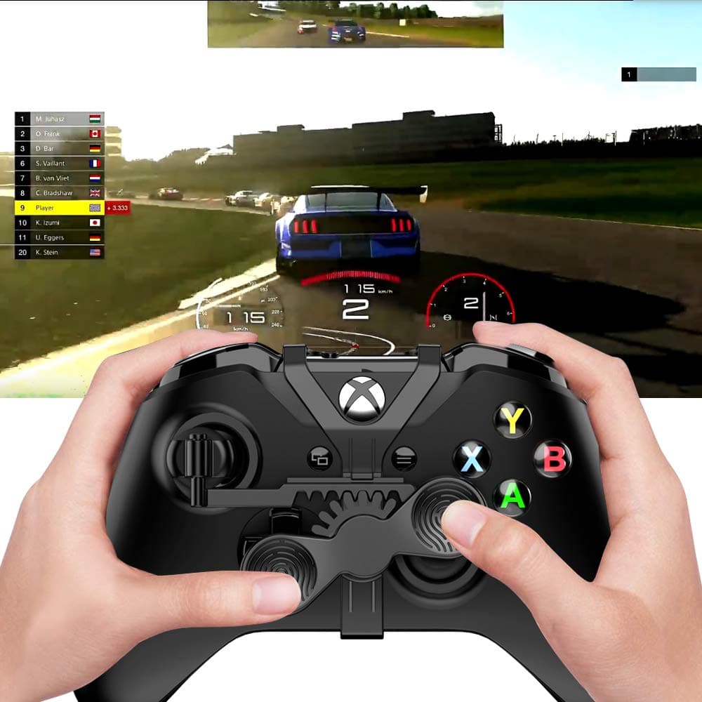 Xbox One Mini Steering Wheel, Xbox One Controller Add-on Replacement Accessories for All Xbox Racing Game - Black