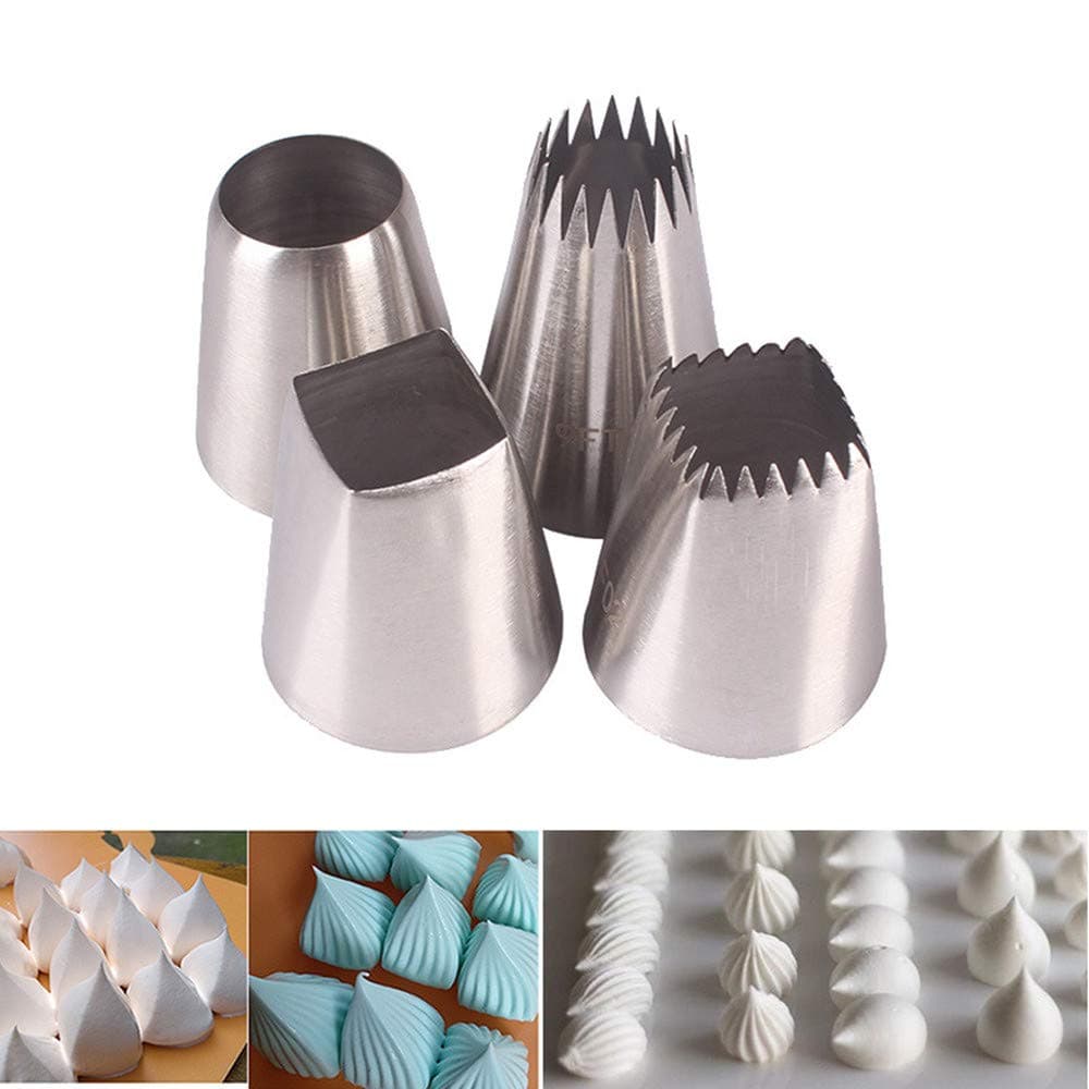 Piping Tips For Cake Decorating, Stainless Steel Icing Piping Nozzles For Pastry Fondant Decorating Tools