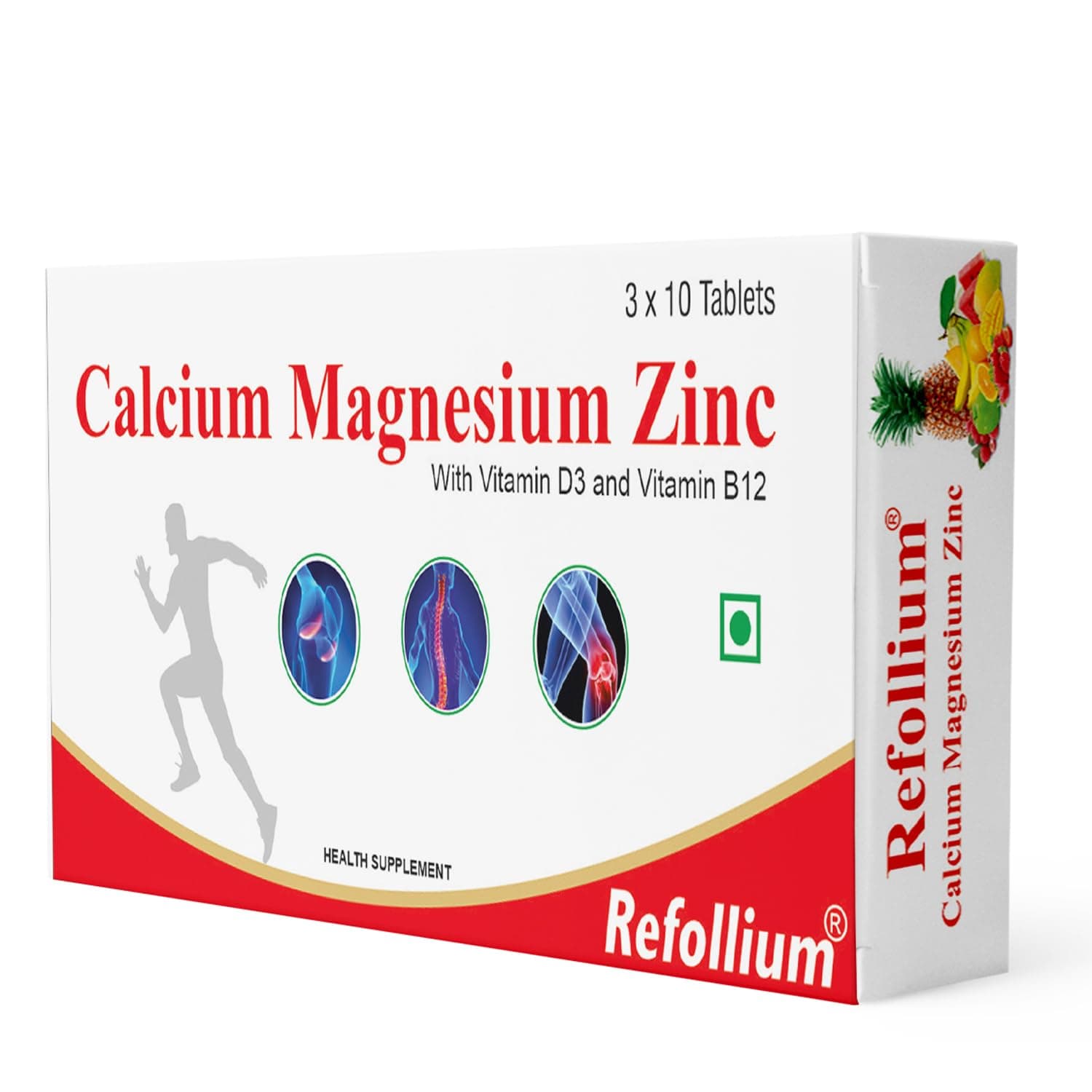 Calcium Magnesium & Zinc Tablets With Vitamin D3, Vitamin B 12,Calcium Supplement For Women And Men, For Bone Health & Joint Support,30 tablet