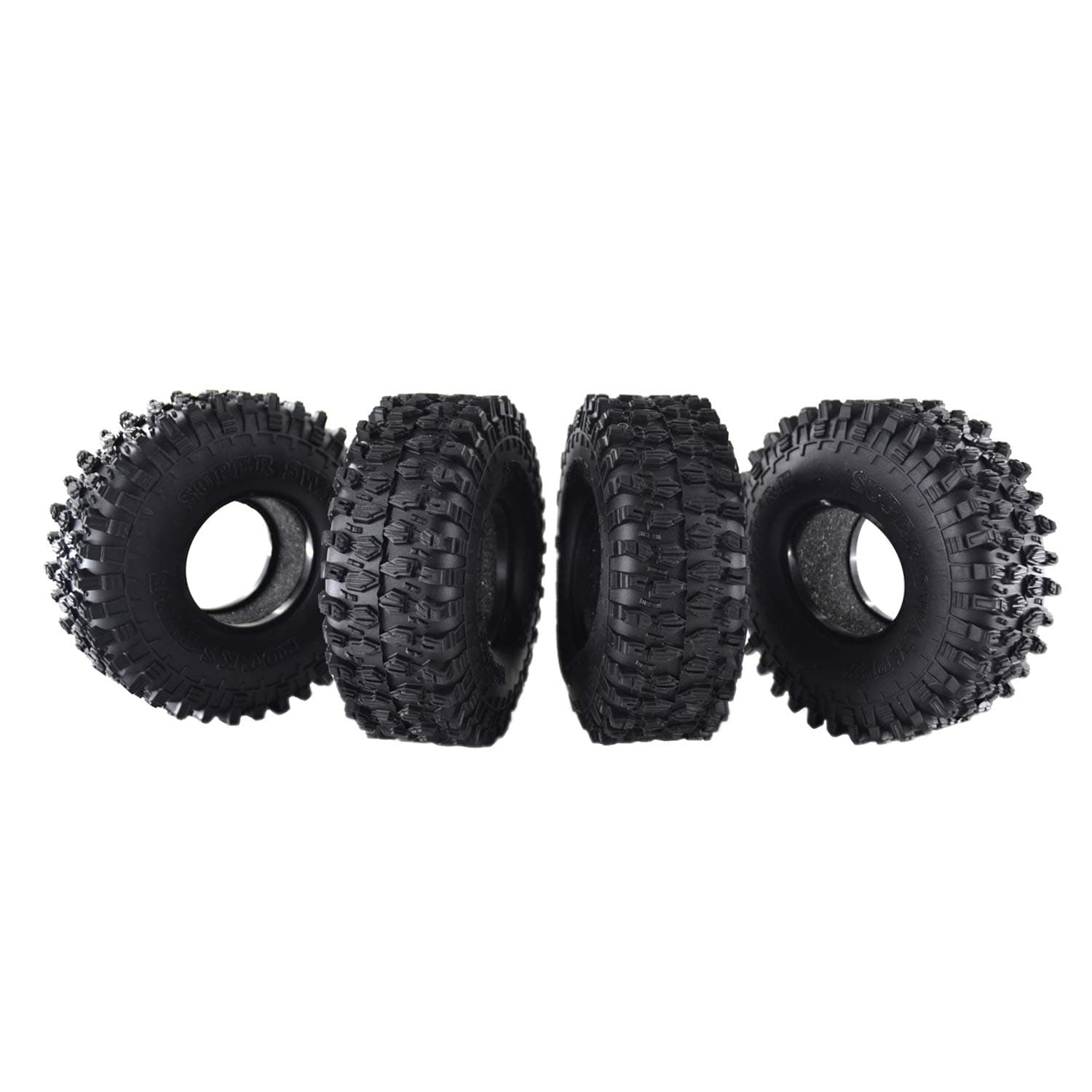 4Pcs AUSTAR AX-5020 1.9 Inch 120mm Crawler RC Tires - Ultra Soft Rock Crawler Tires Foam Insert for RC Car 1/10 Axial SCX10 90047 D90 D110 TF2 Tamiya CC01 TRX-4 Traxxas Redcat SCX10 AXIAL RC4WD