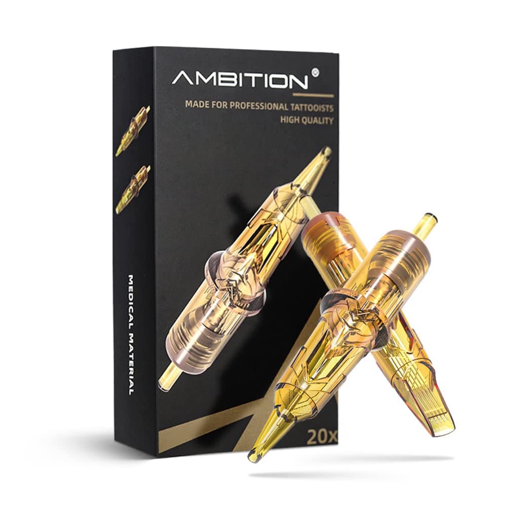 Ambition Glory Tattoo Cartridges #8 Bugpin 9RL Needles Disposable 20pcs 0.25mm 9 Round Liner for Rotary Tattoo Machine Supply