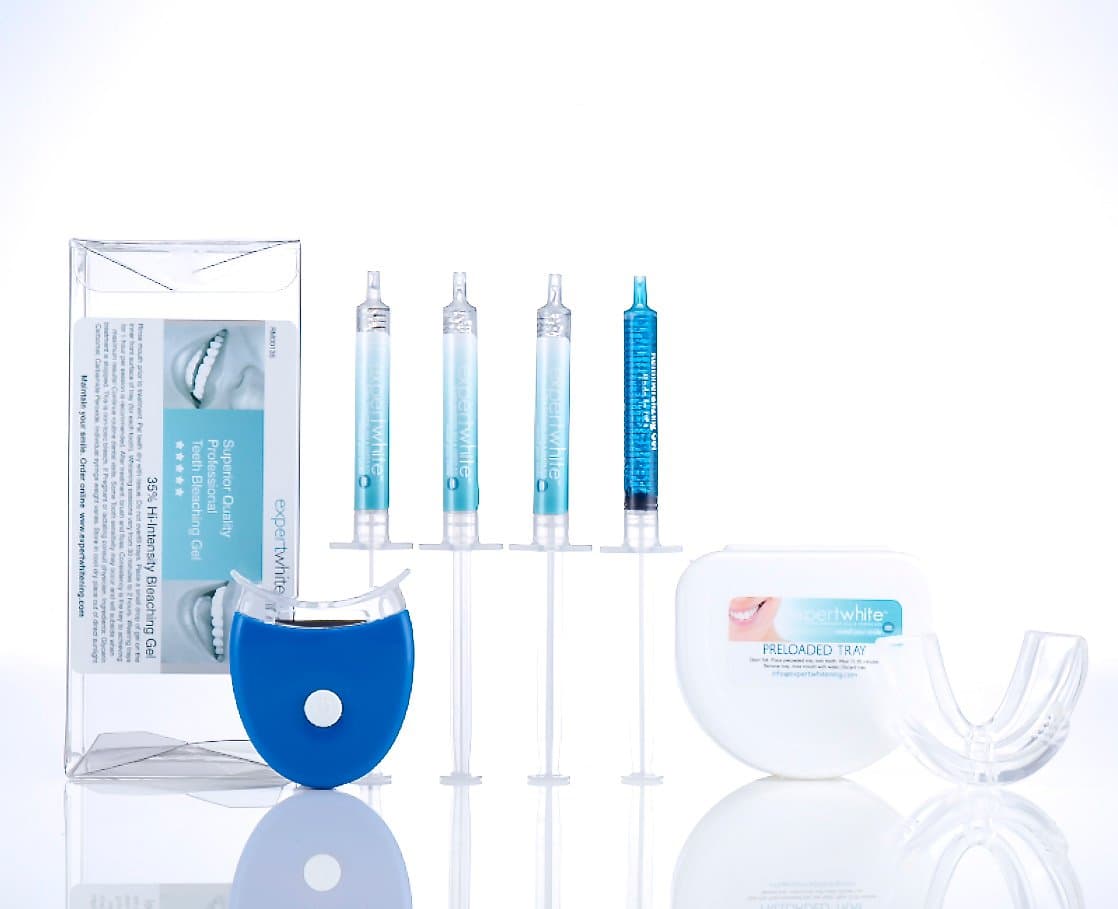 Teeth Whitening Kit for Sensitive Teeth (Includes: Expertwhite 16% Gels, Tray, After Whitening Desensitizing Gel and Whitening Accelerator Light). Zero Sensitivity. (Free 2-Day Shipping from Vendor)