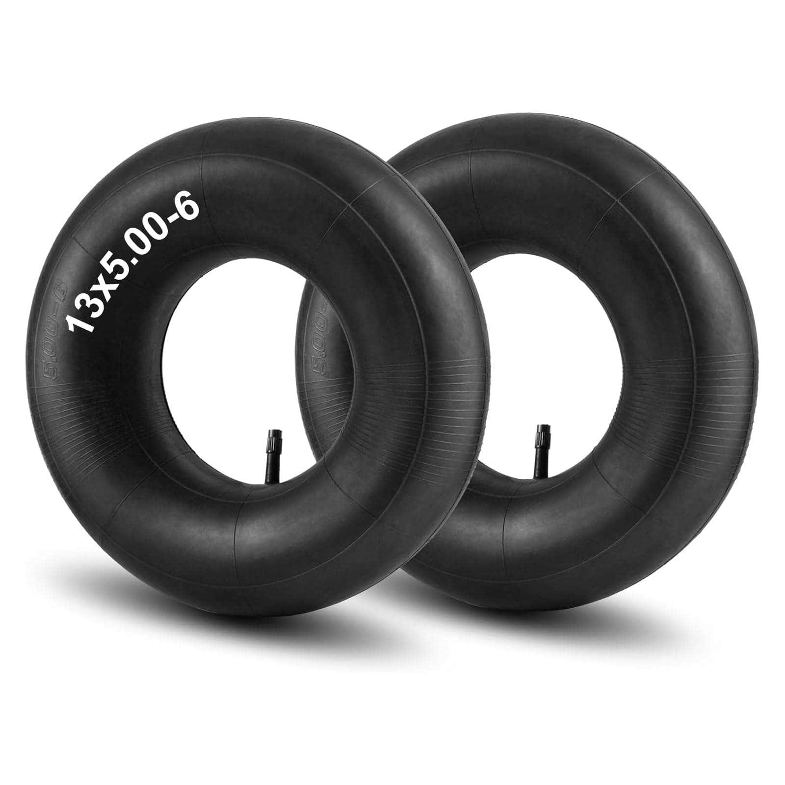 13x5.00-6 Inner Tubes, 2 Pack Heavy Duty 5.00-6/4.00-6 Replacement Tire Inner Tube with Straight Valve Stem for Razor Dirt Quad Lawn Mowers ATVs Yard Tractor Snow Blower, etc