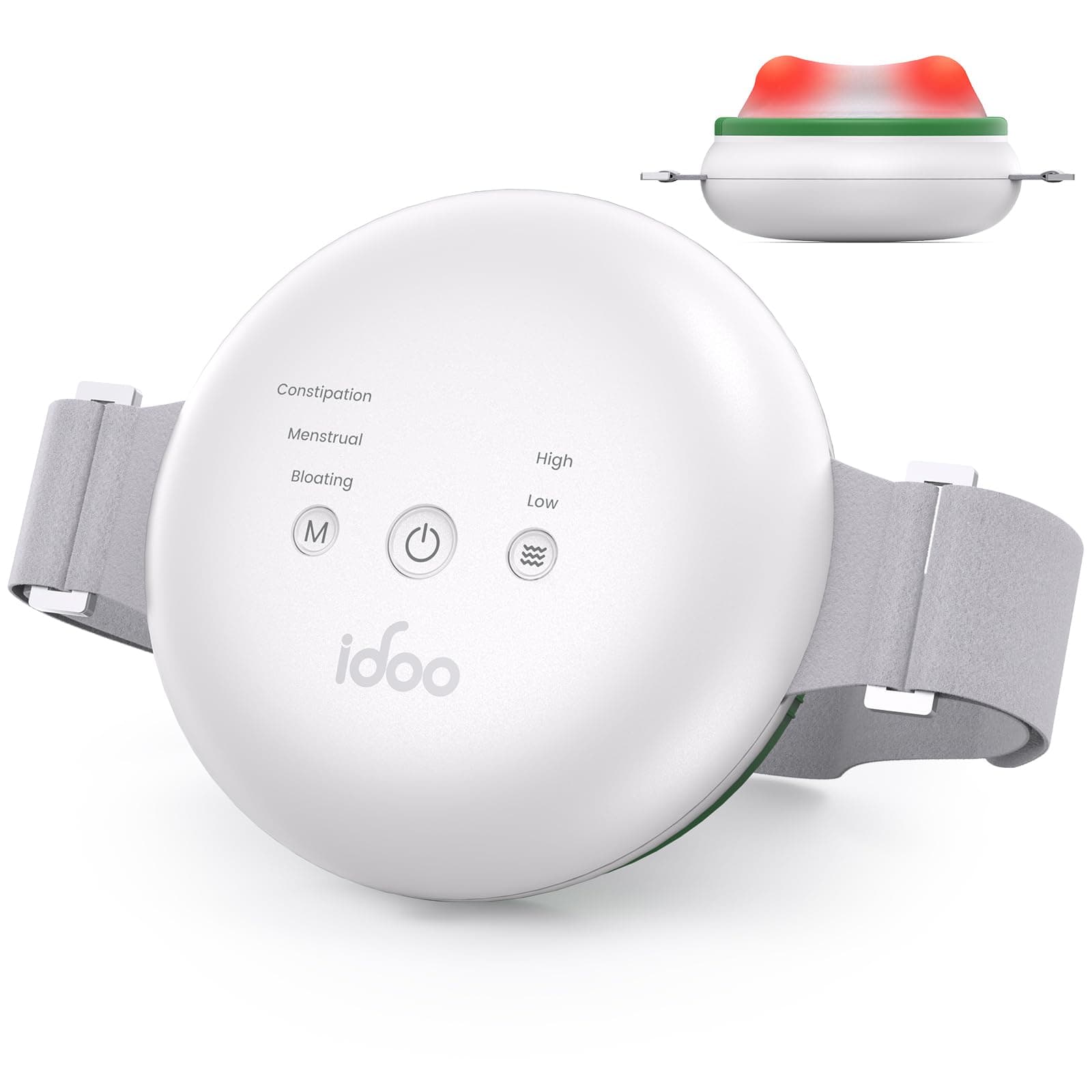 FSA Eligible Items Only List Electric Belly Massager, Birthday Valentines Gifts for Her Women Mom Dad, iDOO Abdominal Massager with Heat to Relieve Indigestion, Bloating, Constipation, Period Cramps