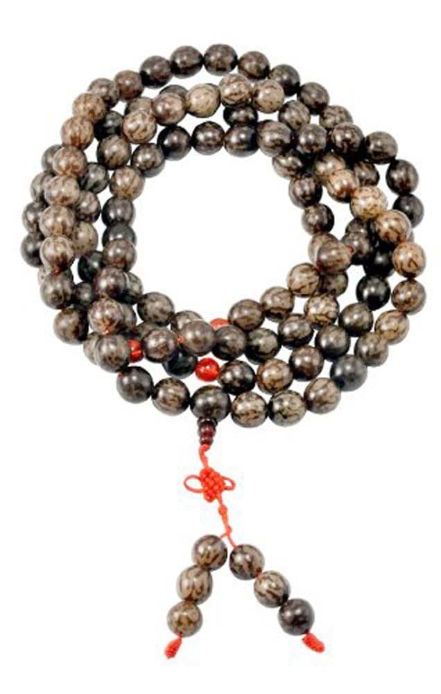 Tibetan 108 Beads Synthetic Bodhi Root Necklace, Prayer Beads Necklace